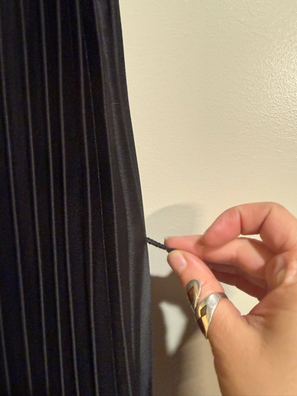 Sam Edelman Black Accordian Pleated Plisse Satin Sleeveless A Line Midi Dress S - Picture 7 of 13